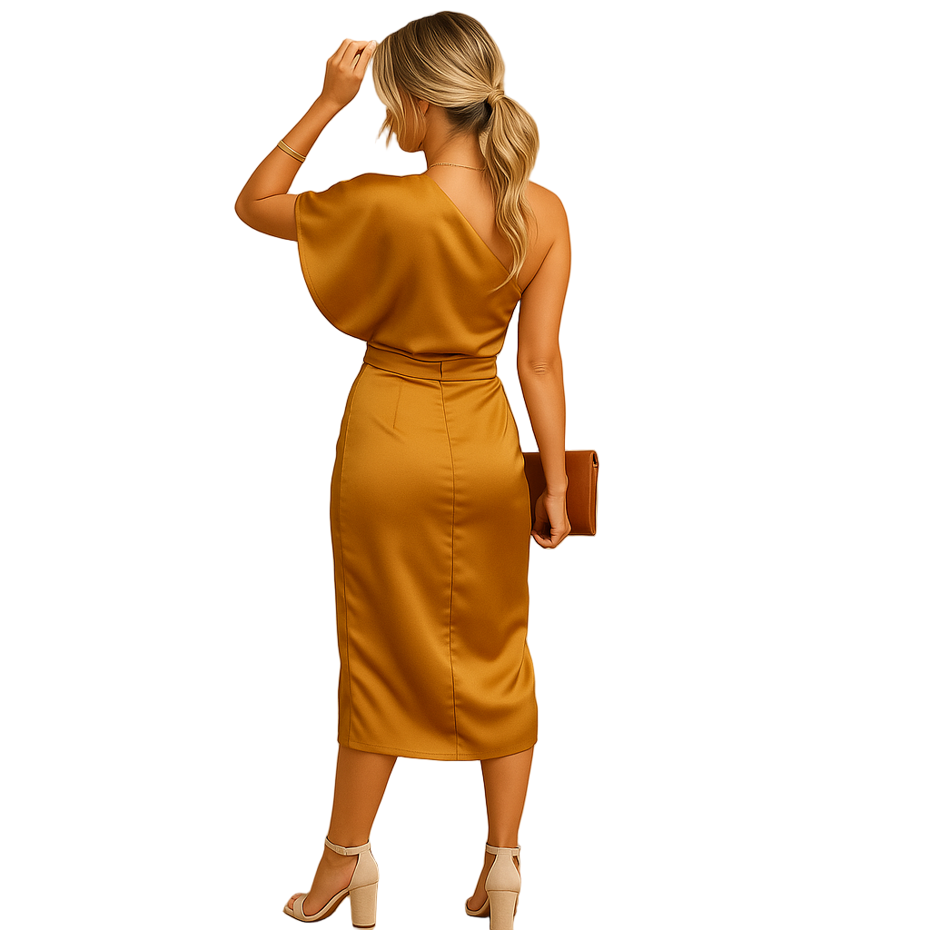 Elegant women’s fitted dress with a slim silhouette, ideal for formal occasions, work, or chic evening wear.