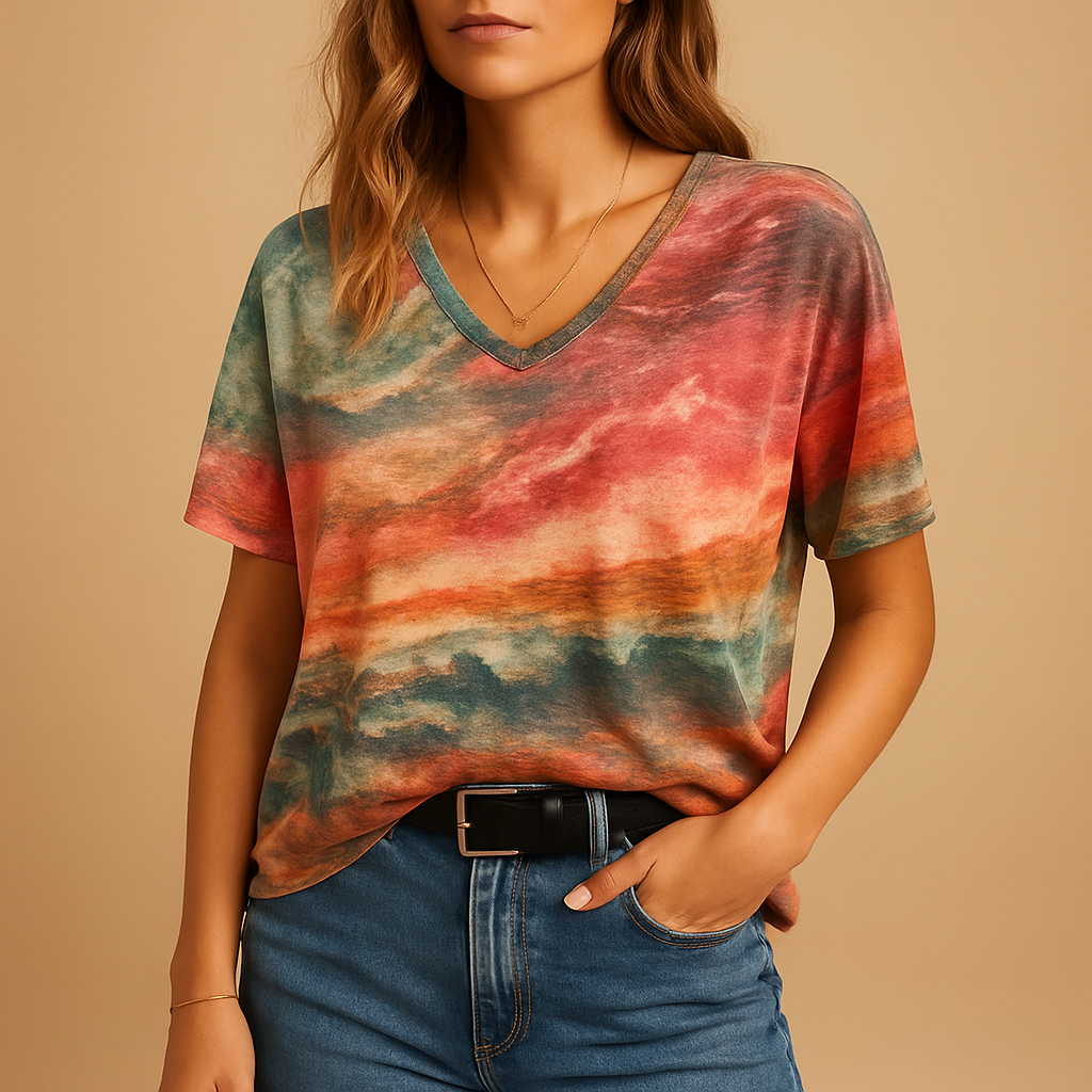 Women’s boho-style top with a relaxed fit and refined detailing, ideal for summer outfits, festivals and casual wear.