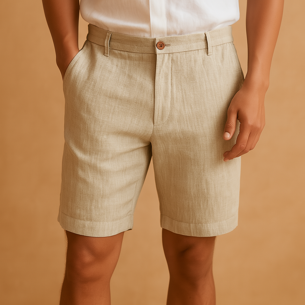 Casual lightweight summer shorts for men with an elastic waistband and breathable fabric, ideal for beach days, travel, and everyday wear.