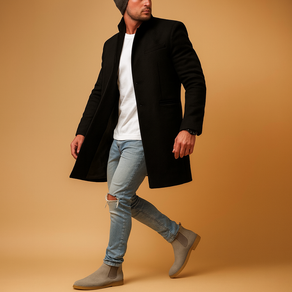 Men’s casual winter coat with a relaxed fit and warm design, suitable for everyday wear and leisure during autumn and winter.
