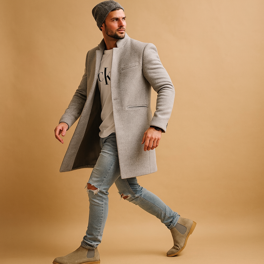 Men’s casual winter coat with a relaxed fit and warm design, suitable for everyday wear and leisure during autumn and winter.