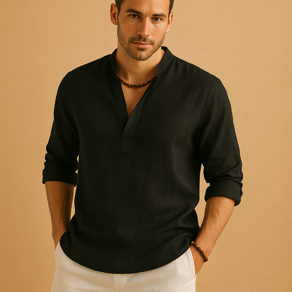Classic versatile dress shirt for men with a breathable comfortable fit, suitable for formal occasions, office wear, and casual outfits.
