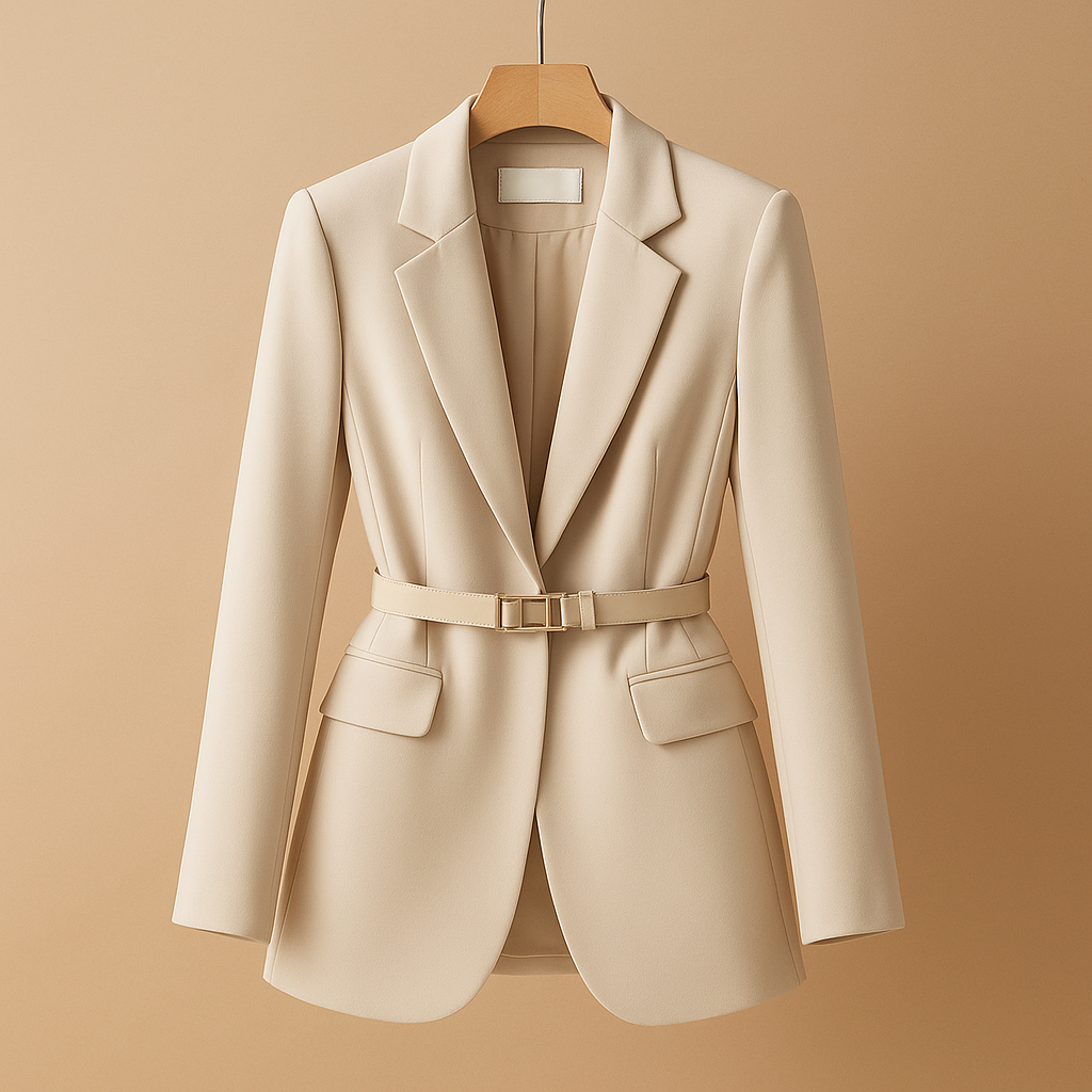 Elegant fitted women’s blazer with a refined silhouette in classic colors, perfect for work, business meetings, and evening occasions.