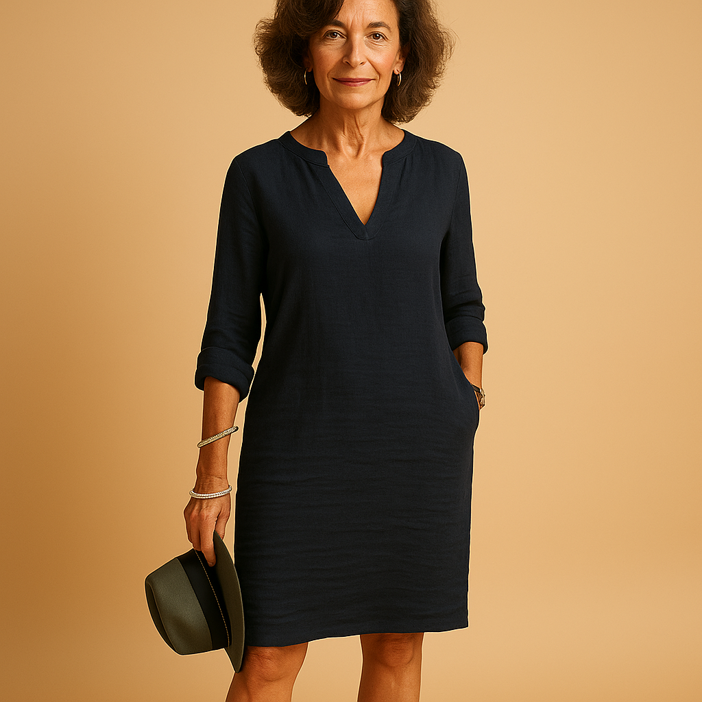 Lightweight summer dress for women with a flattering fit and breathable design, ideal for beach walks, holidays, and sunny day outings.