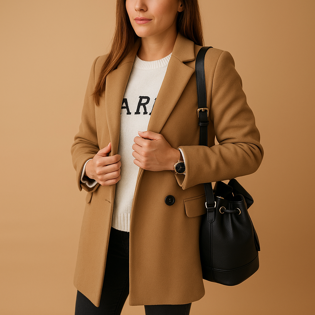 Women’s long tailored winter coat with elegant silhouette and premium insulating fabric, ideal for cold-weather everyday or formal wear.