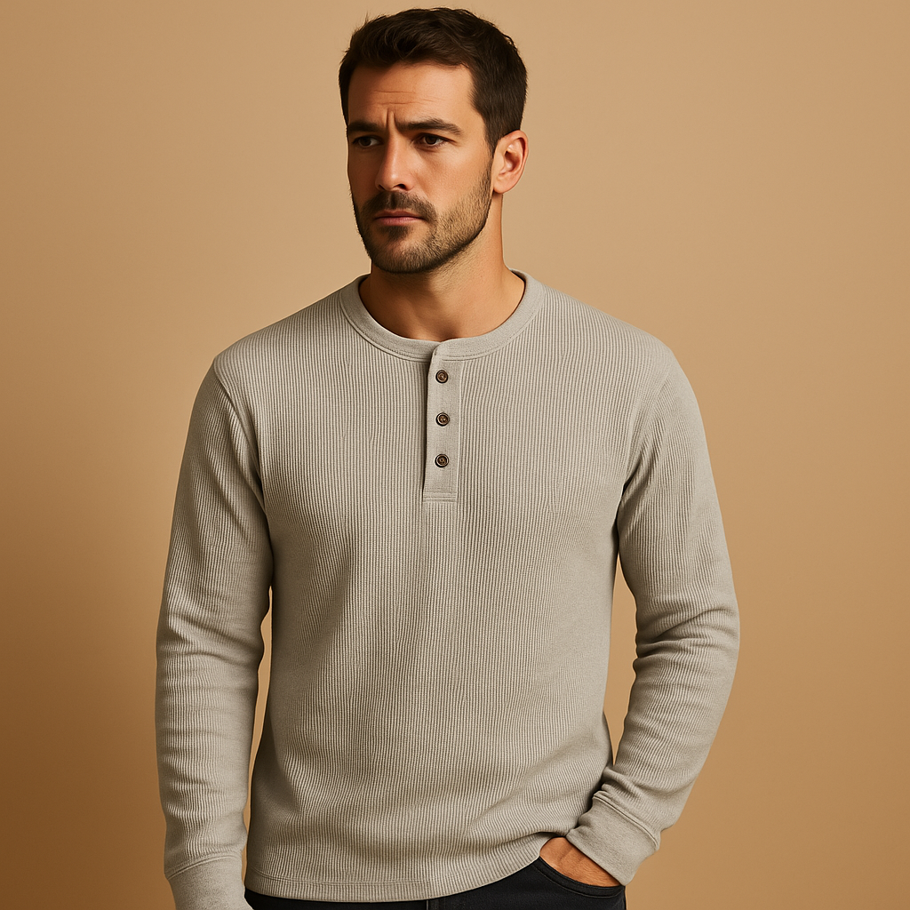 Relaxed fit long sleeve casual shirt for men with a comfortable loose design, perfect for everyday outfits, casual occasions, and weekend wear.
