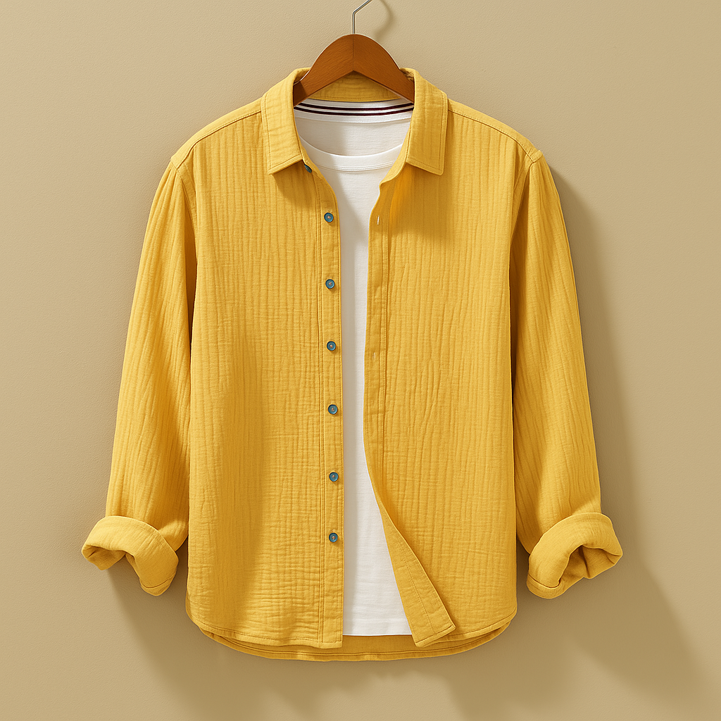 Slim fit button down dress shirt for men with a classic collar and comfortable tailored fit, ideal for office wear, casual outfits, and formal occasions.