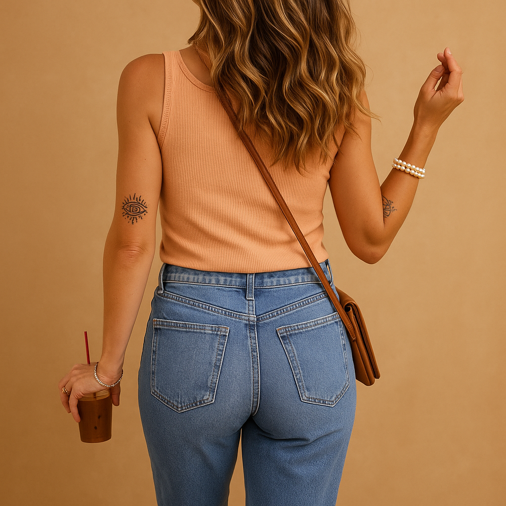 Women’s slim-fit tank top with soft cotton-blend fabric and U-neck design, ideal for summer days, beach outings, and casual wear.