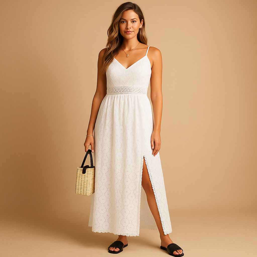 Waist accent summer dress for women with breathable lightweight design and flattering silhouette, perfect for beach days, casual outings, and city walks.