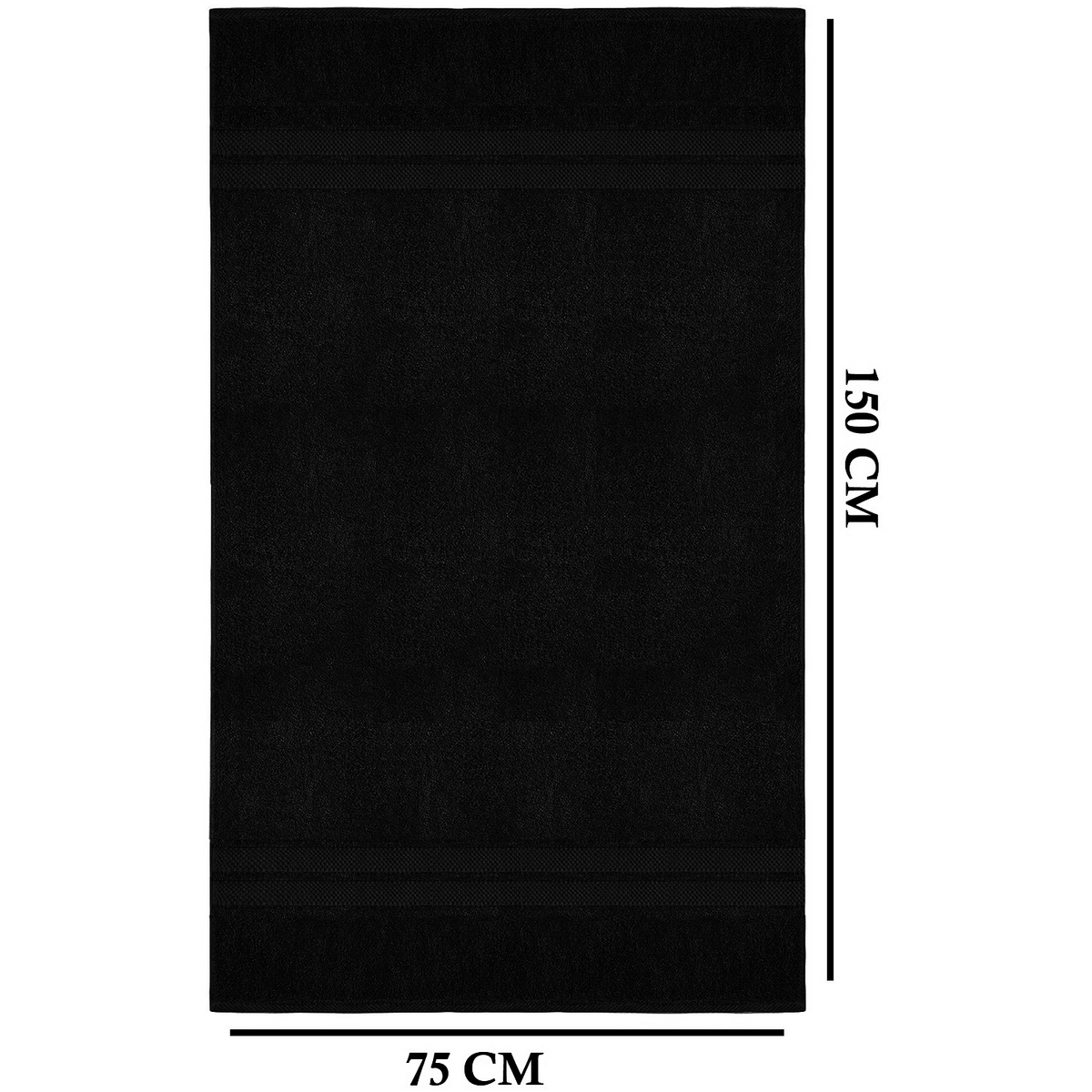 4-Piece Bath Towel Set with Quick Dry Cotton Terry Cloth and Decorative Border - Image 11