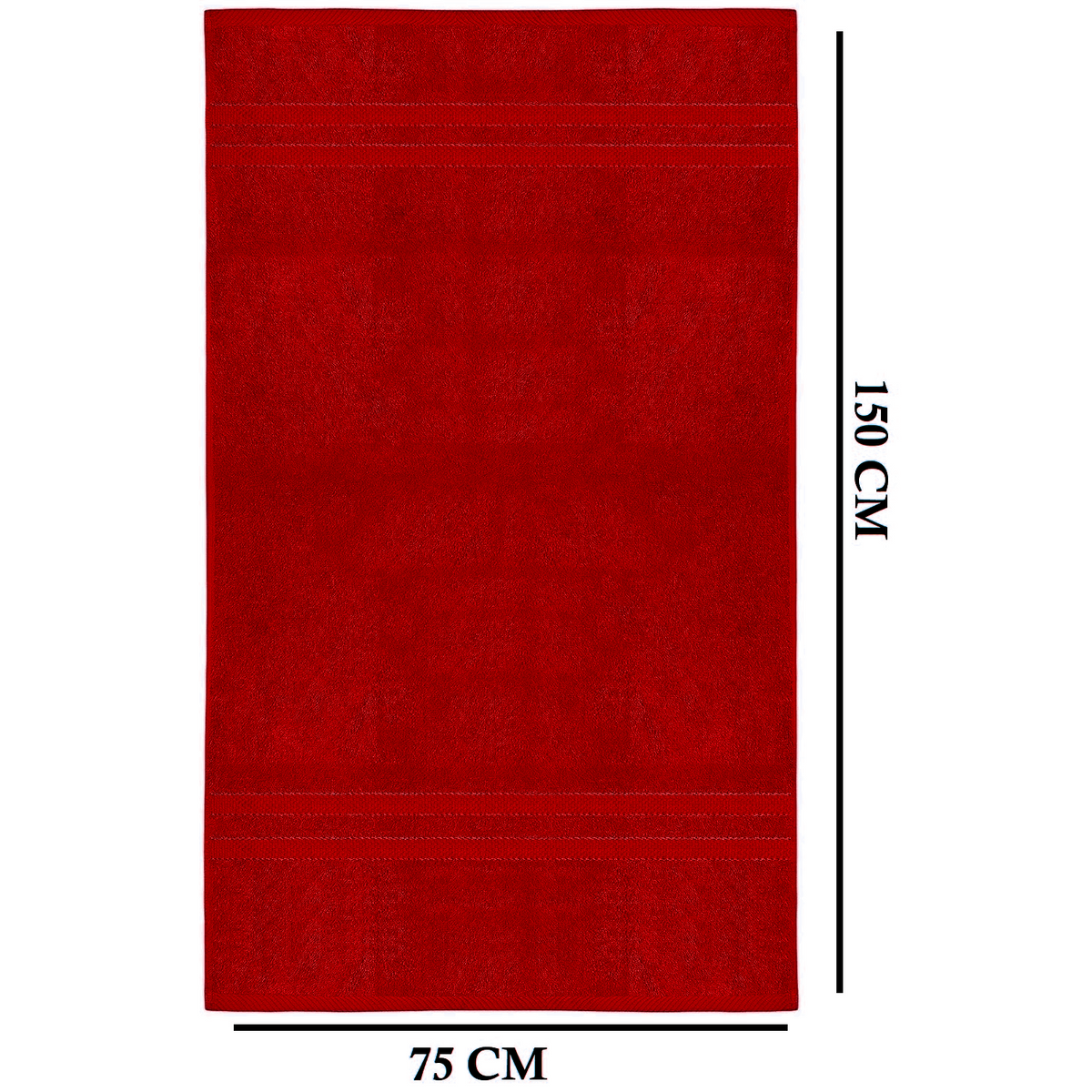 4-Piece Bath Towel Set with Quick Dry Cotton Terry Cloth and Decorative Border - Image 2