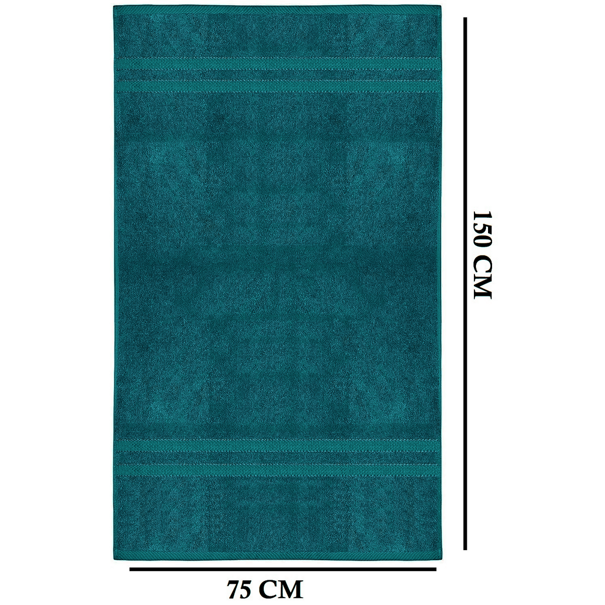 4-Piece Bath Towel Set with Quick Dry Cotton Terry Cloth and Decorative Border - Image 20