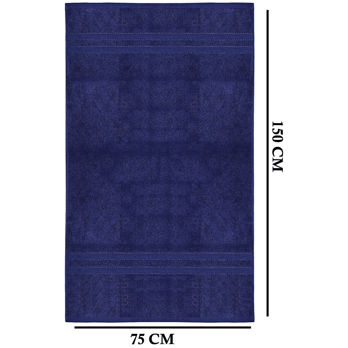 4-Piece Bath Towel Set with Quick Dry Cotton Terry Cloth and Decorative Border - Image 32