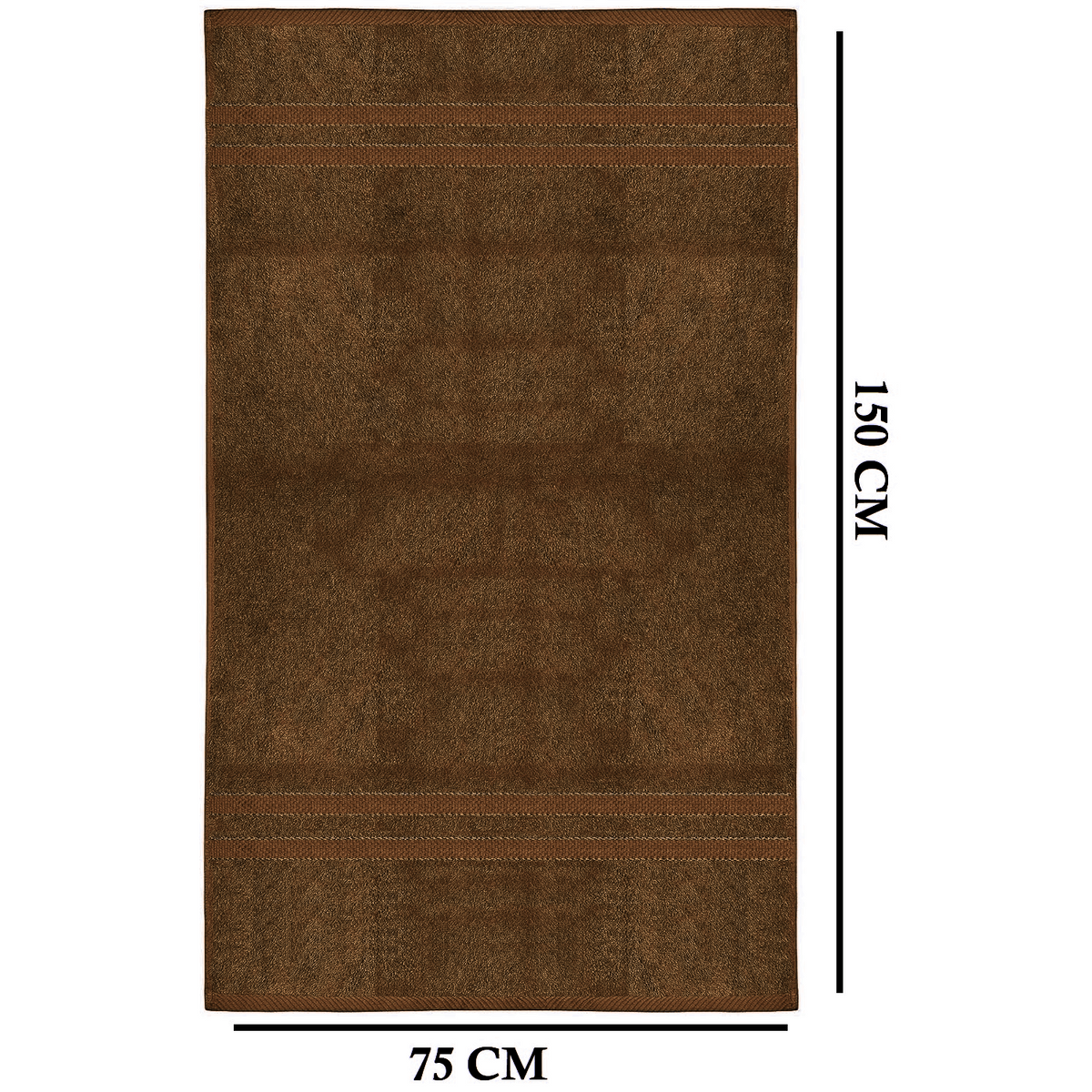 4-Piece Bath Towel Set with Quick Dry Cotton Terry Cloth and Decorative Border - Image 41