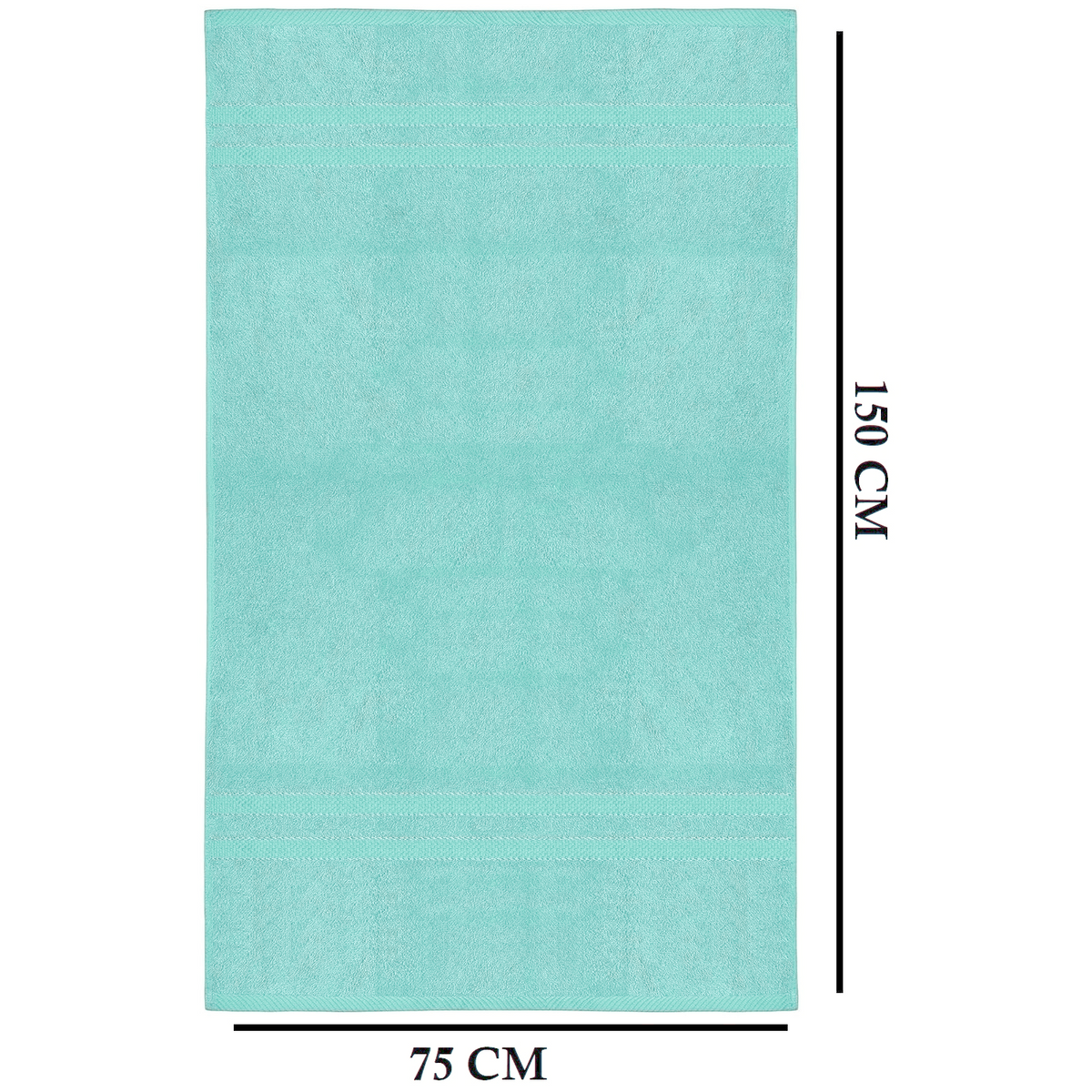 4-Piece Bath Towel Set with Quick Dry Cotton Terry Cloth and Decorative Border - Image 8
