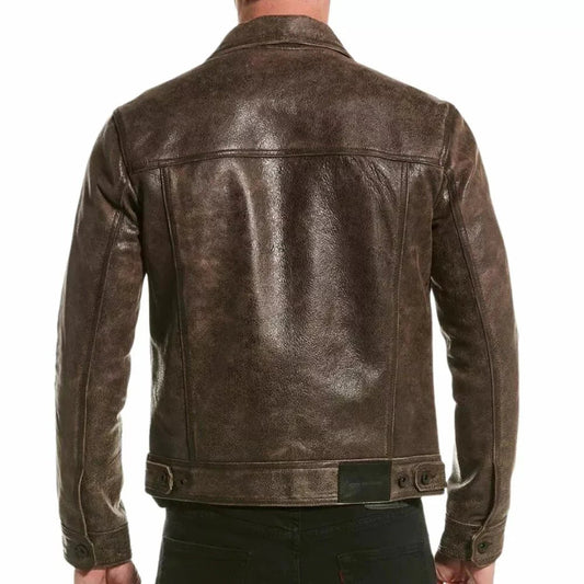 Men’s Brown Leather Saul Jacket