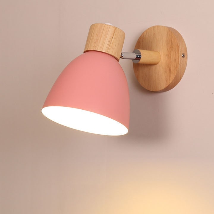 Adjustable Wall Sconce with Wooden Base and Swing Arm for Reading and Accent Lighting - Image 9