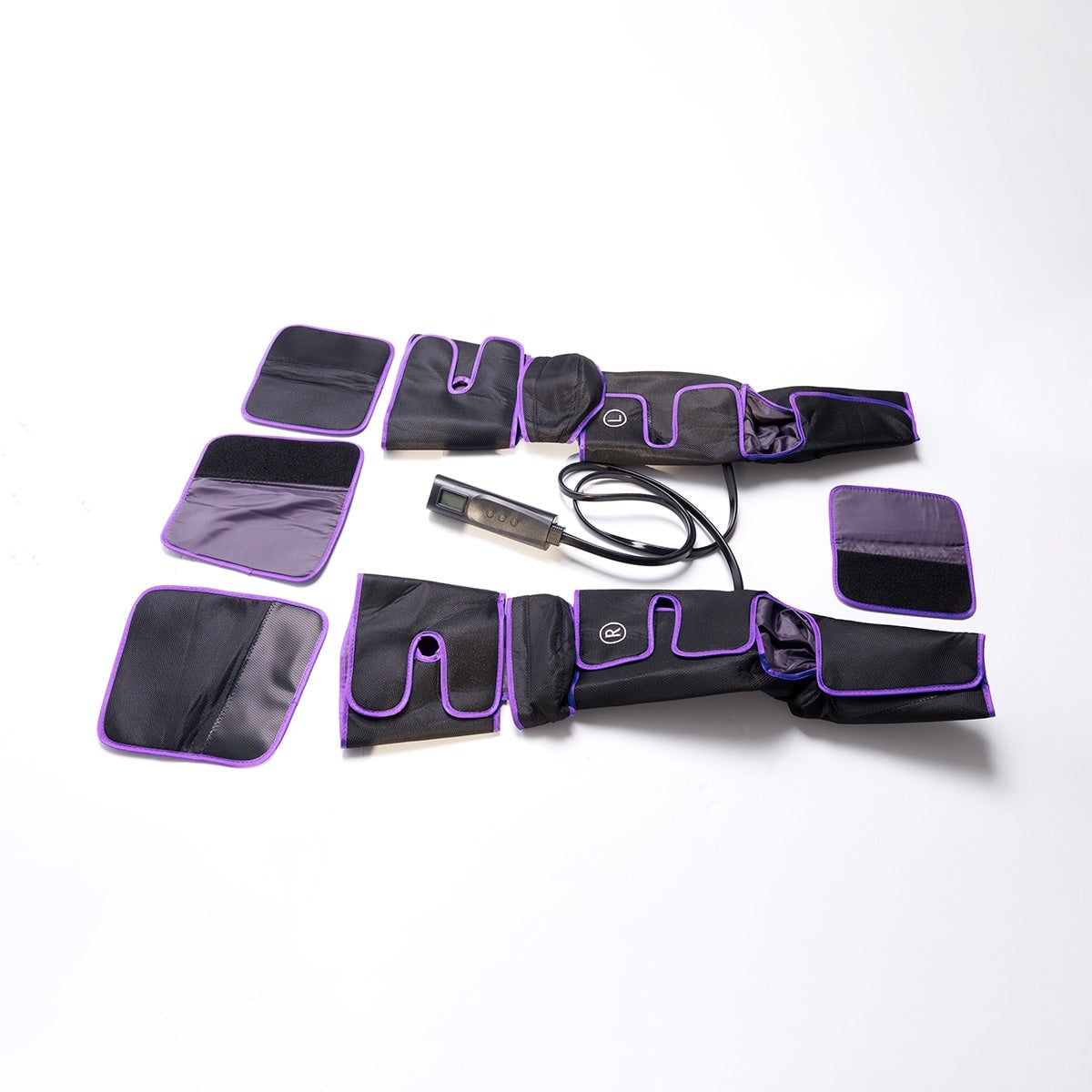 Air Compression Leg Massager with Heat Remote Control and Foot Calf Wraps - Image 4