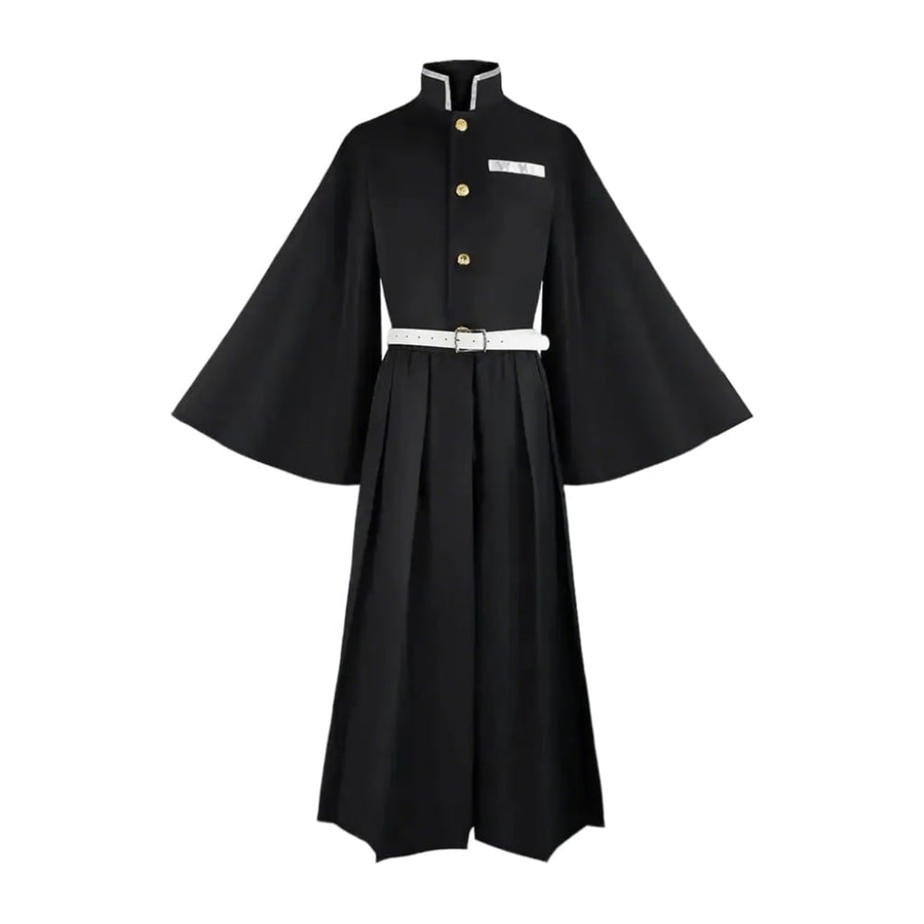 Anime Cosplay Costume with High Collar Wide Sleeves Long and Belt for Halloween - Image 3
