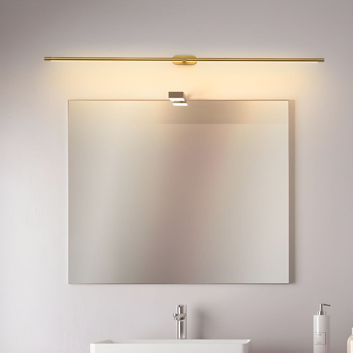Bathroom Vanity Light Fixtures with LED Mirror Lighting and Slim Linear Design - Image 3