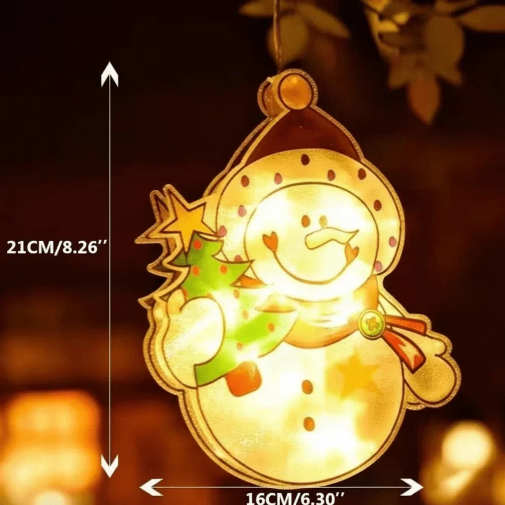 Battery Operated LED Christmas Window Lights with Suction Cup Mount for Indoor Holiday Decorations - Image 4