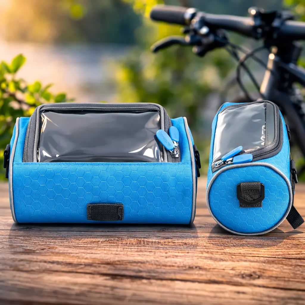 Bike Handlebar Bag with Touchscreen Phone Pocket and Detachable Shoulder Strap - Image 12