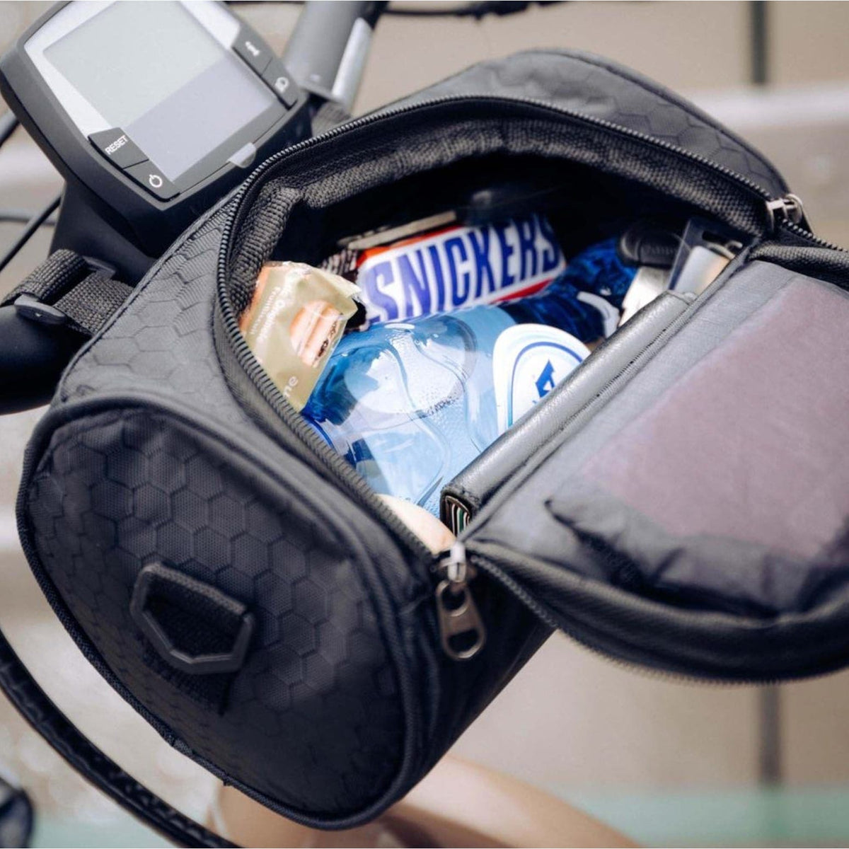 Bike Handlebar Bag with Touchscreen Phone Pocket and Detachable Shoulder Strap - Image 13