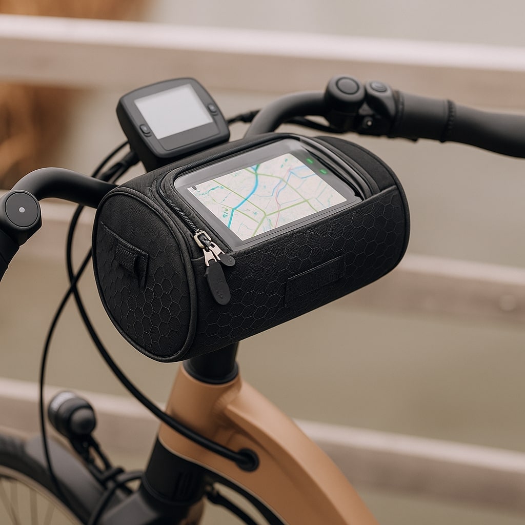 Bike Handlebar Bag with Touchscreen Phone Pocket and Detachable Shoulder Strap - Image 14