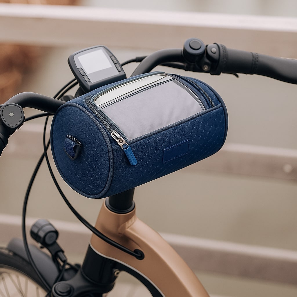 Bike Handlebar Bag with Touchscreen Phone Pocket and Detachable Shoulder Strap - Image 15