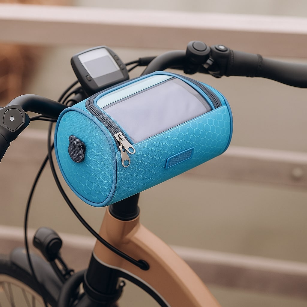 Bike Handlebar Bag with Touchscreen Phone Pocket and Detachable Shoulder Strap - Image 16