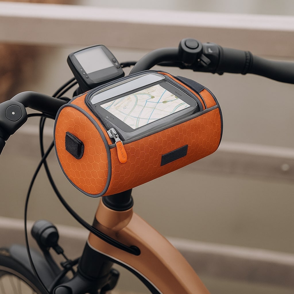 Bike Handlebar Bag with Touchscreen Phone Pocket and Detachable Shoulder Strap - Image 18