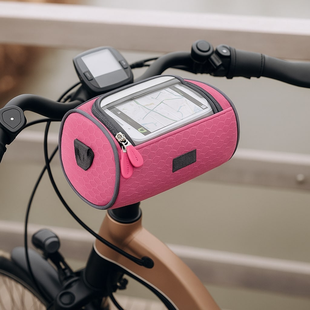 Bike Handlebar Bag with Touchscreen Phone Pocket and Detachable Shoulder Strap - Image 19