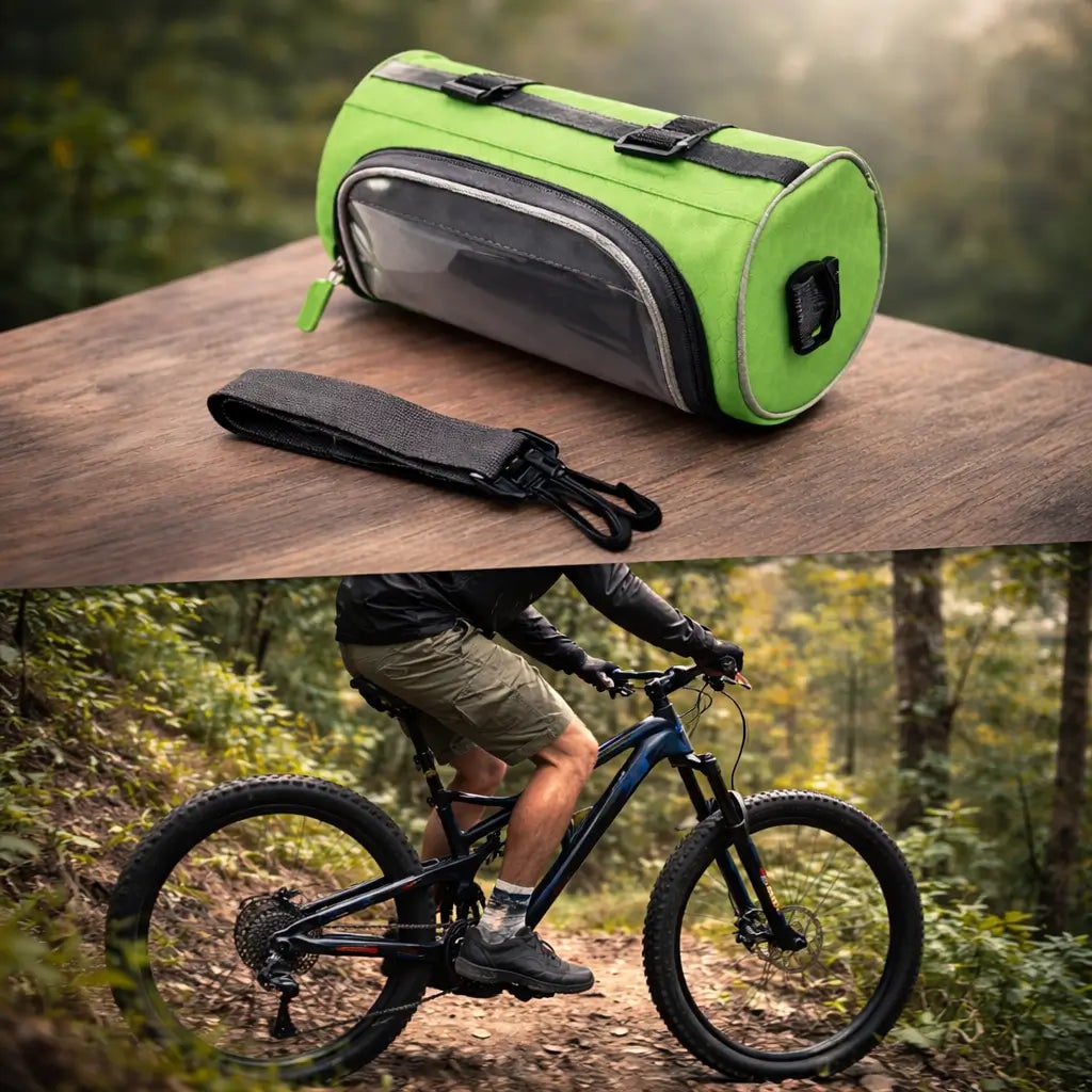 Bike Handlebar Bag with Touchscreen Phone Pocket and Detachable Shoulder Strap - Image 5