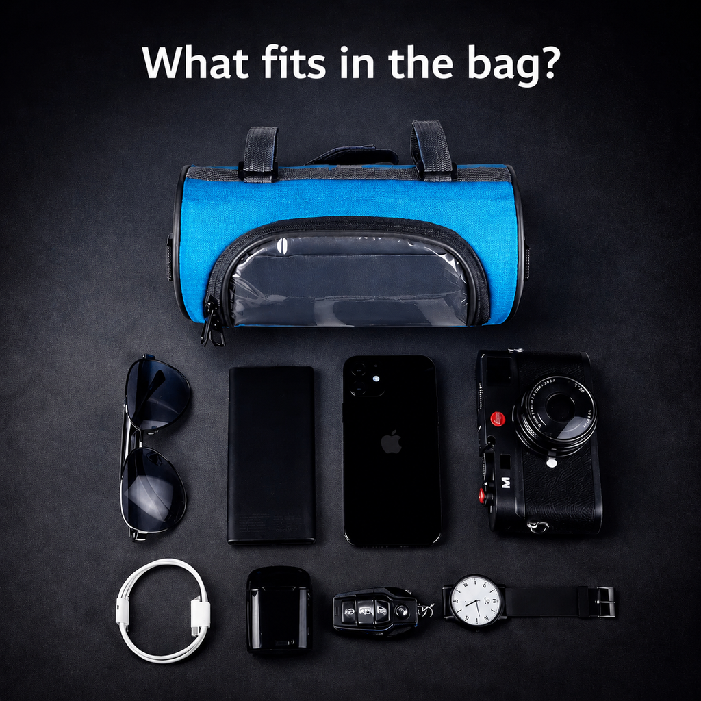 Bike Handlebar Bag with Touchscreen Phone Pocket and Detachable Shoulder Strap - Image 6