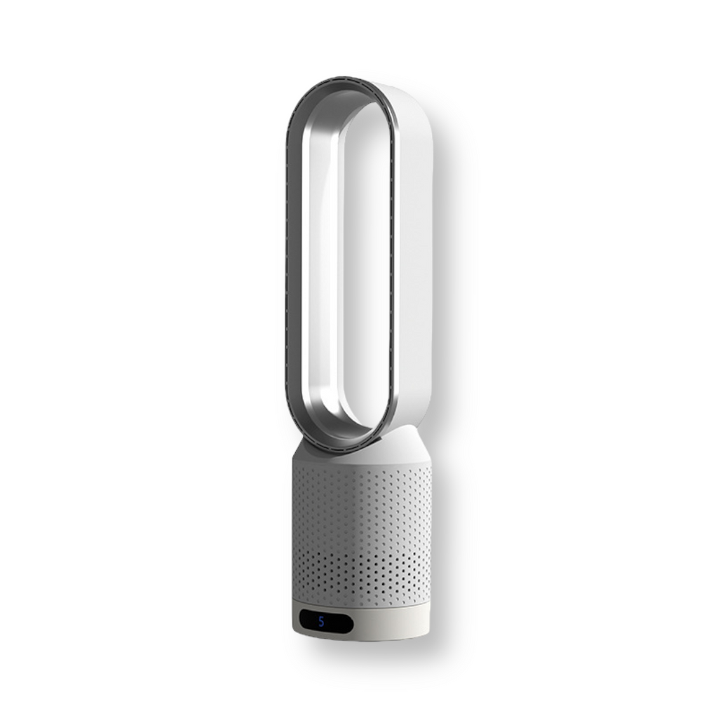 Bladeless Tower Fan with Oscillation and Air Purifier UV Ionizer Digital Display - Image 1