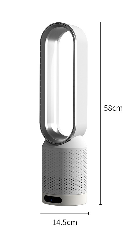 Bladeless Tower Fan with Oscillation and Air Purifier UV Ionizer Digital Display - Image 12