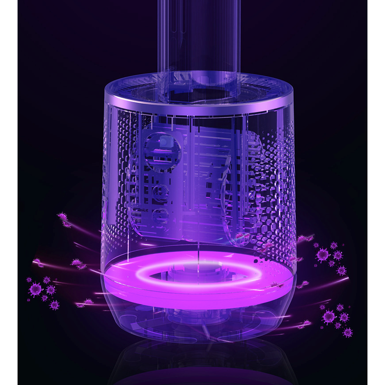 Bladeless Tower Fan with Oscillation and Air Purifier UV Ionizer Digital Display - Image 2