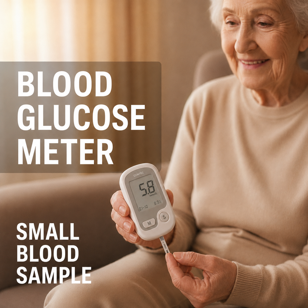 Blood Sugar Monitoring System with Portable Glucose Meter and Digital Lcd Display - Image 4