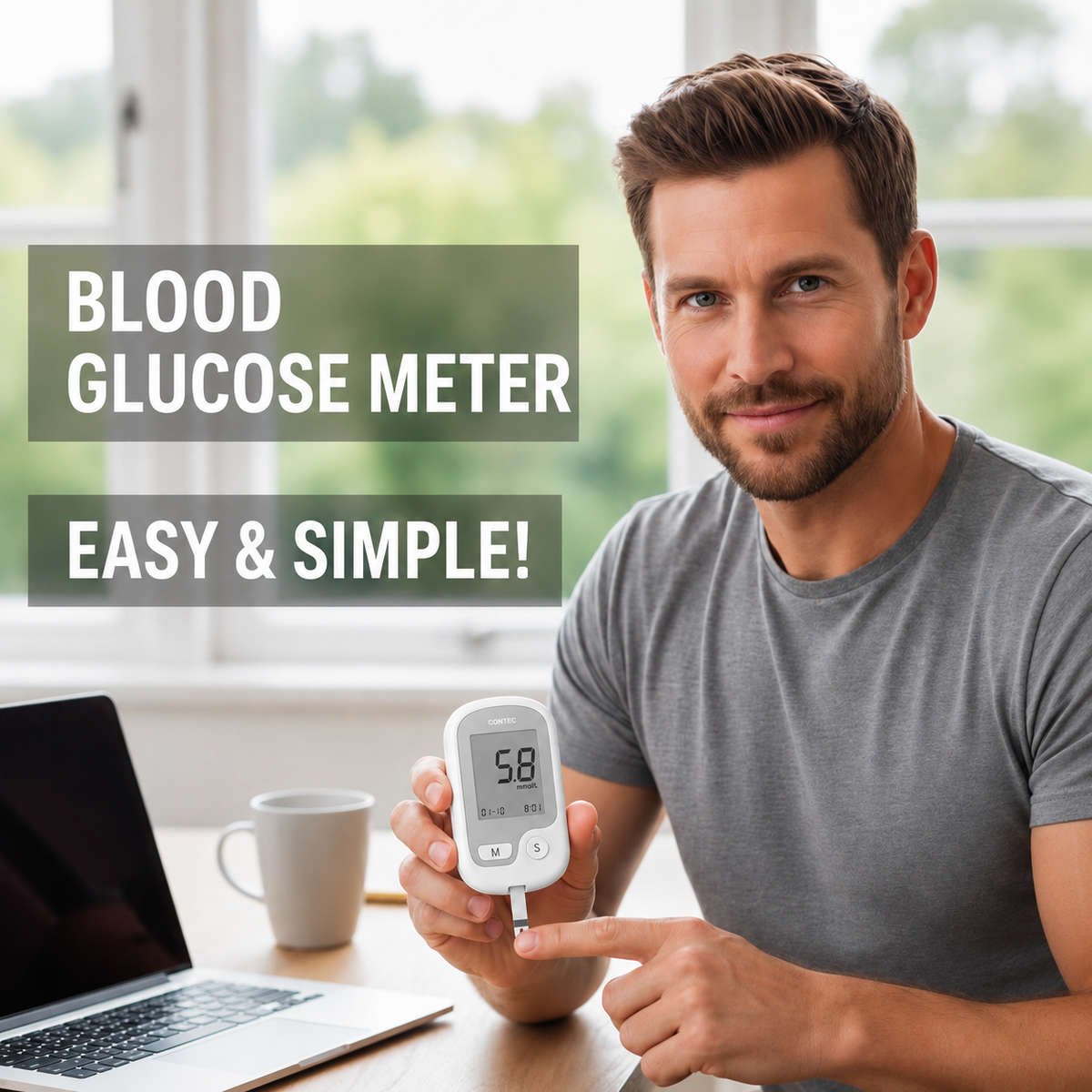 Blood Sugar Monitoring System with Portable Glucose Meter and Digital Lcd Display - Image 6