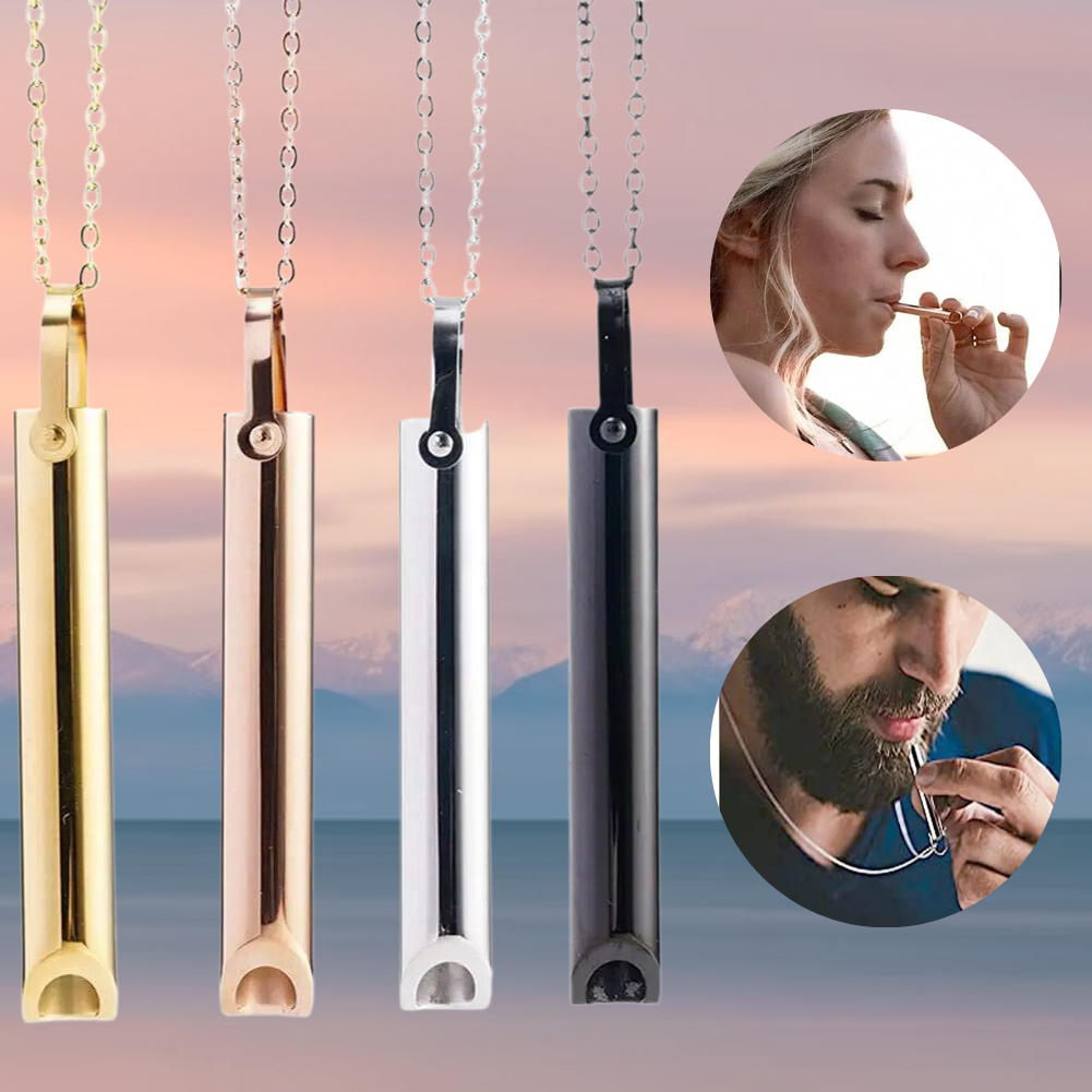 Breathing Necklace for Stress Relief and Anxiety with Mindful Inhalation Pendant - Image 2