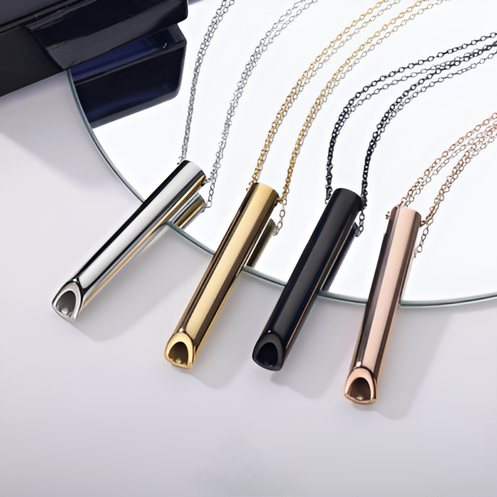 Breathing Necklace for Stress Relief and Anxiety with Mindful Inhalation Pendant - Image 3