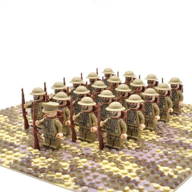 Building Blocks Military Minifigures with Miniature Soldiers and Weapons for Kids - Image 1
