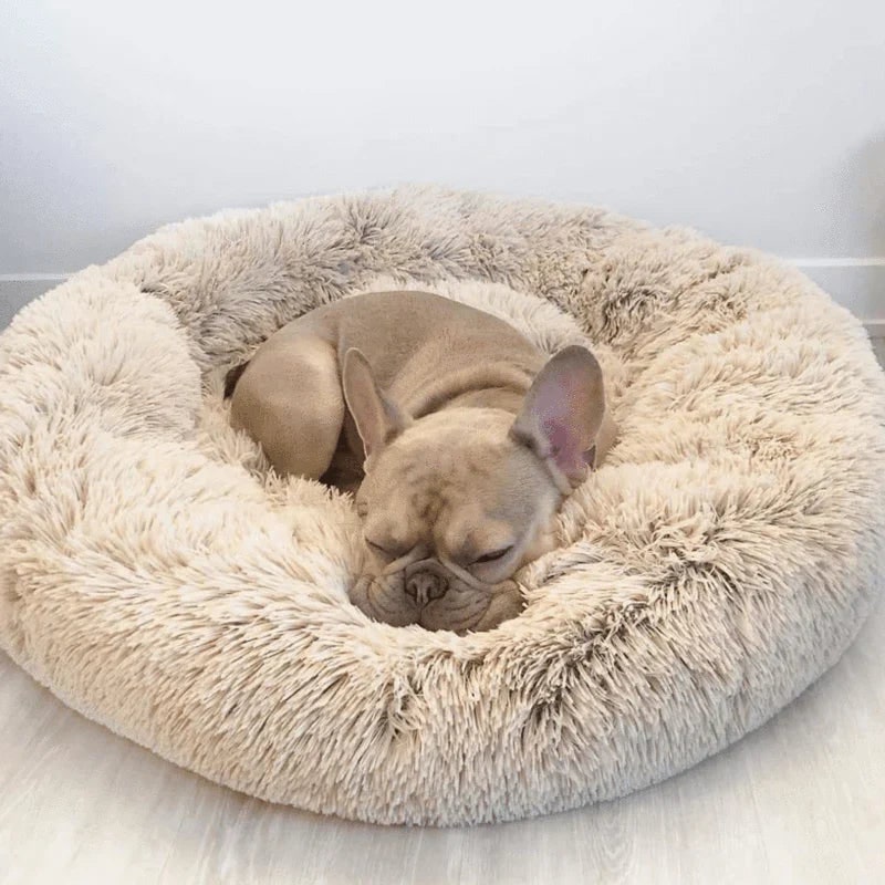Calming Donut Dog Bed with Plush Raised Rim and Sunken Center Cushion - Image 10