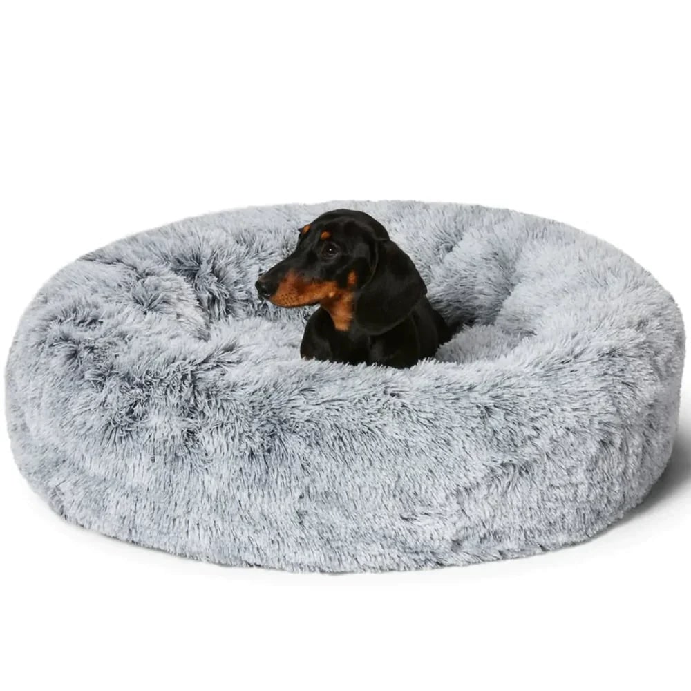 Calming Donut Dog Bed with Plush Raised Rim and Sunken Center Cushion - Image 2