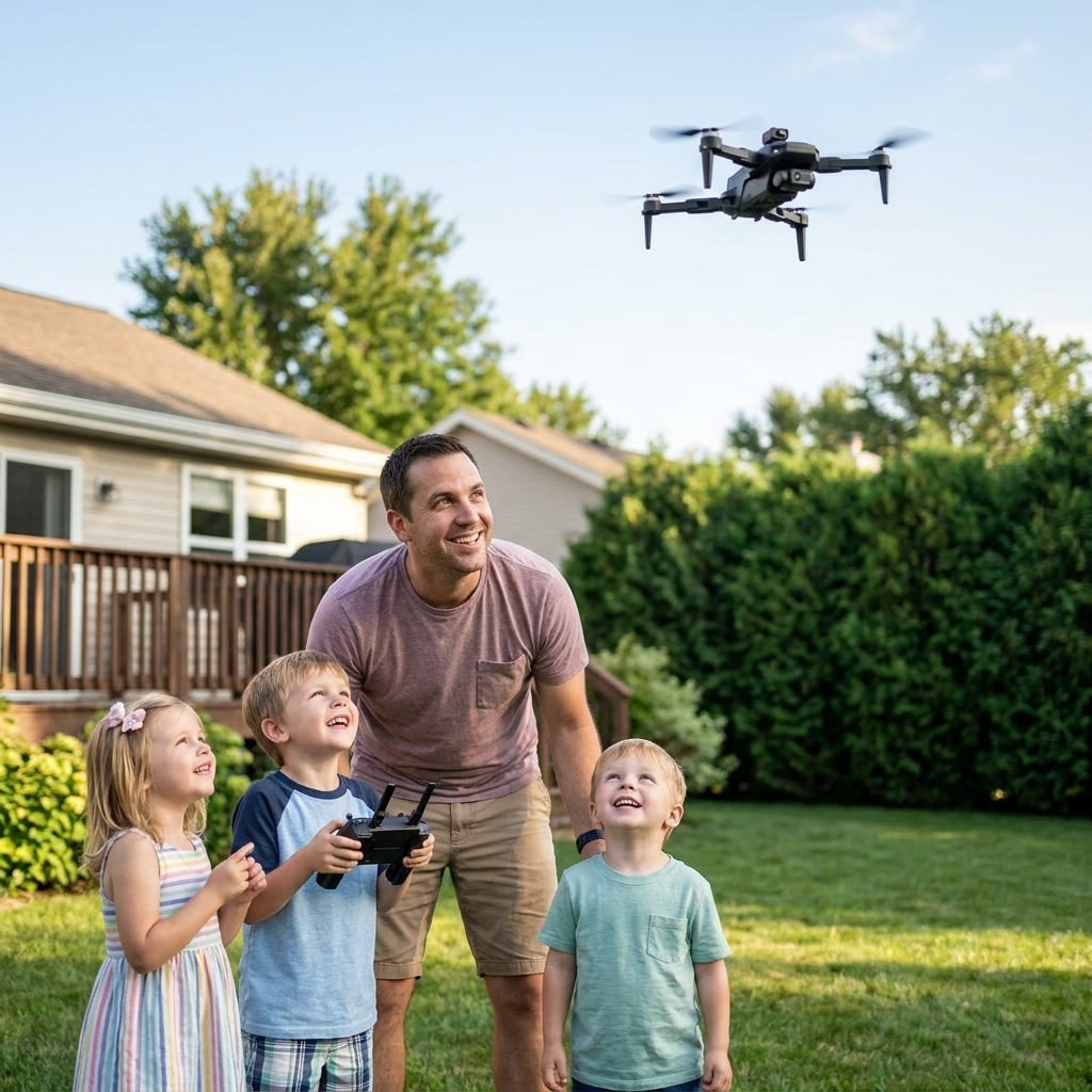 Camera Drone Quadcopter with 3-Axis Gimbal GPS and Foldable Portable Design - Image 1