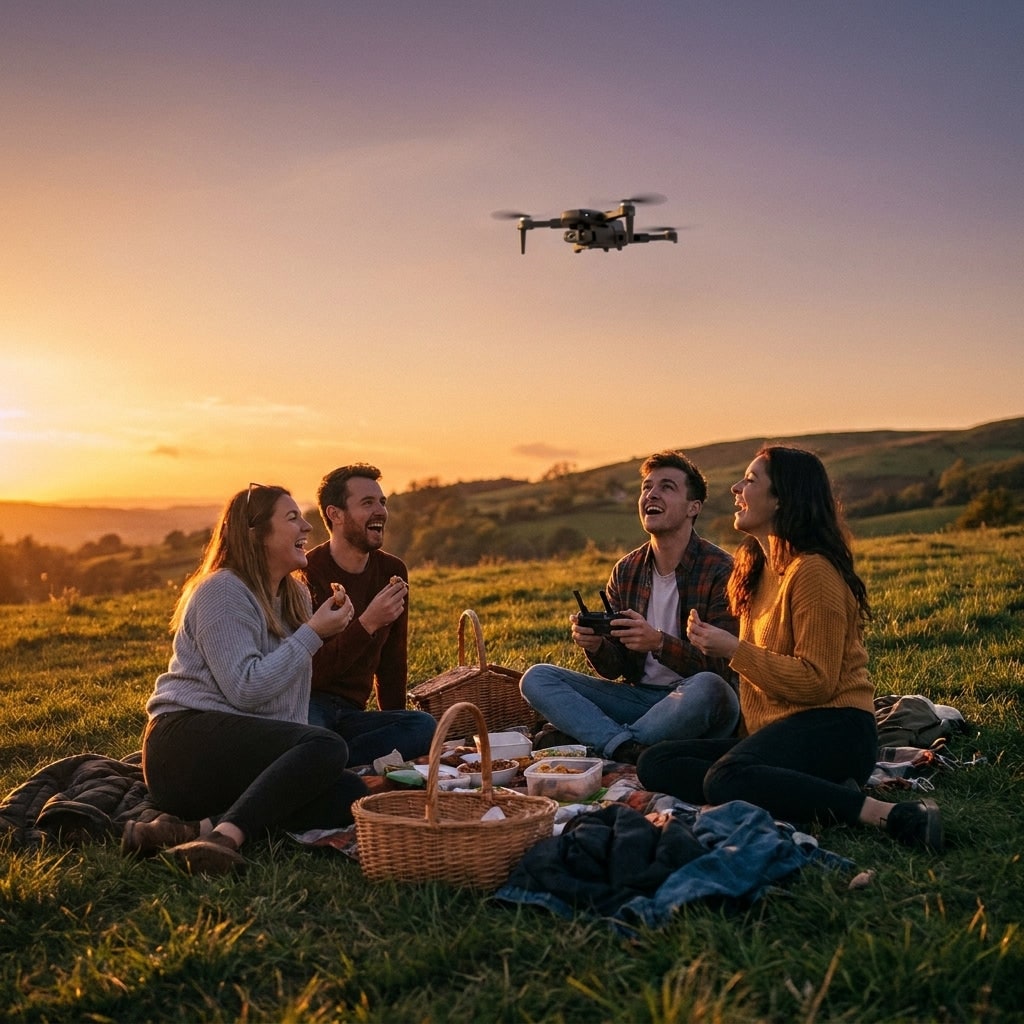 Camera Drone Quadcopter with 3-Axis Gimbal GPS and Foldable Portable Design - Image 4