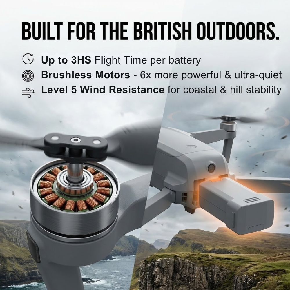 Camera Drone with GPS and 3-Axis Gimbal Foldable Quadcopter with Brushless Motor - Image 6
