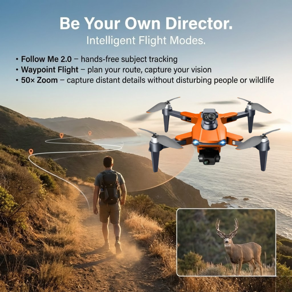 Camera Drone with GPS and 3-Axis Gimbal Foldable Quadcopter with Brushless Motor - Image 7