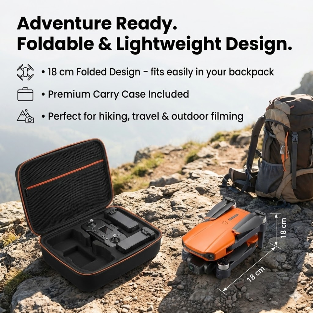 Camera Drone with GPS and 3-Axis Gimbal Foldable Quadcopter with Brushless Motor - Image 8
