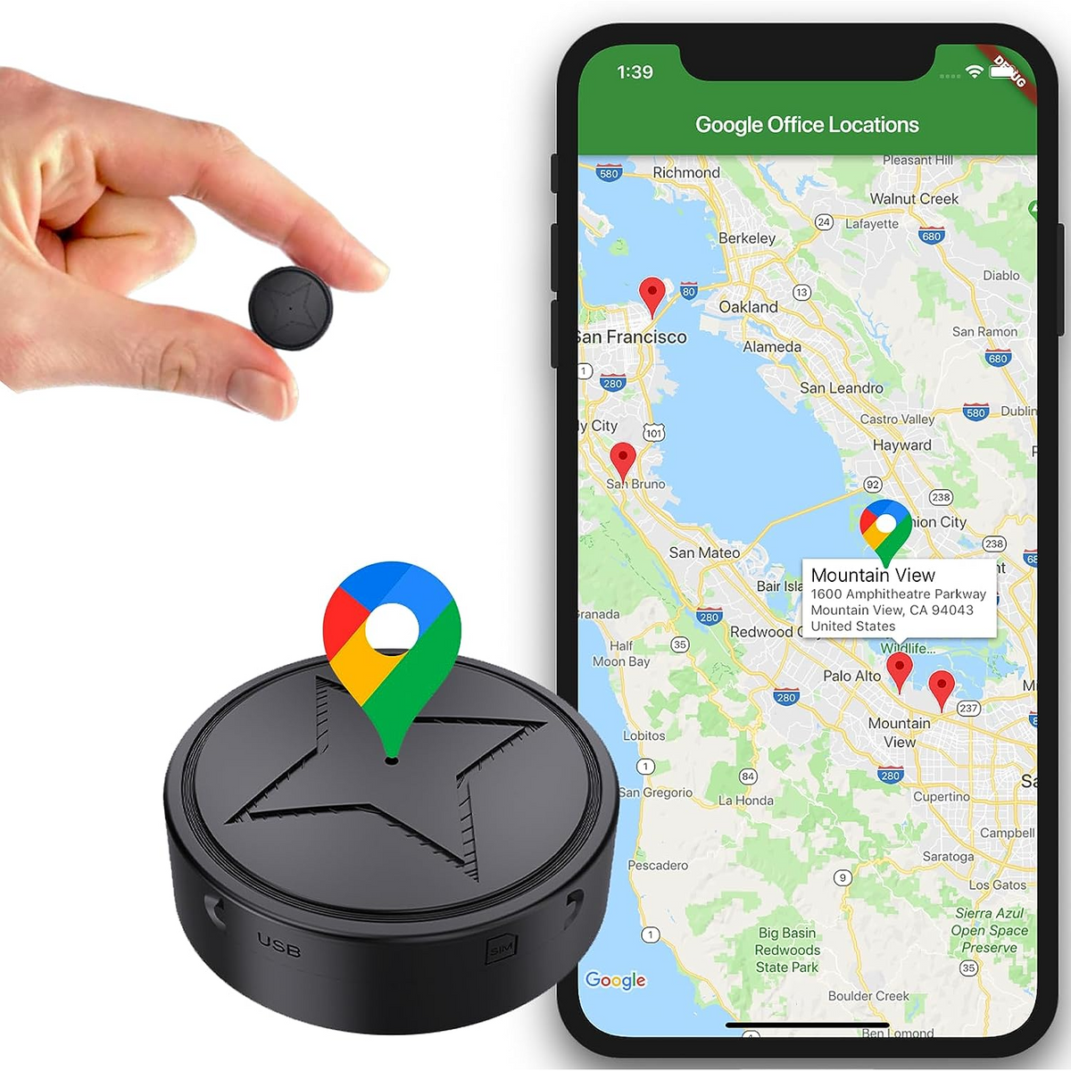 Car GPS Tracker Mini Magnetic with Live Location Tracking and Real-Time Updates - Image 1